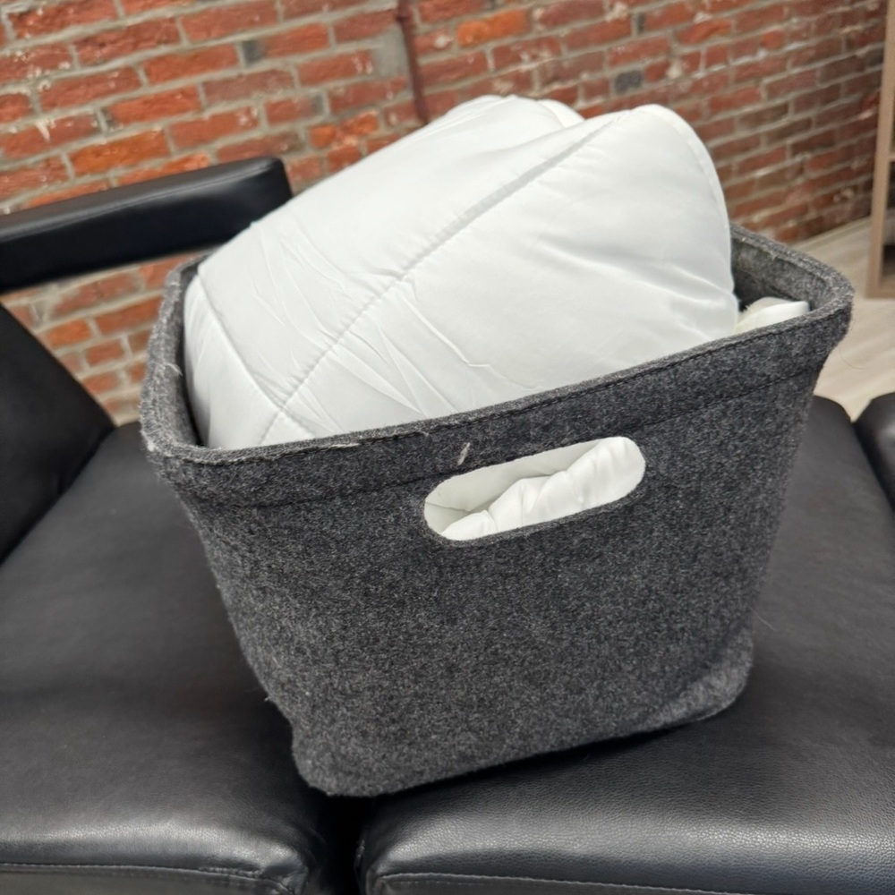 Large gray felt basket from
Target
